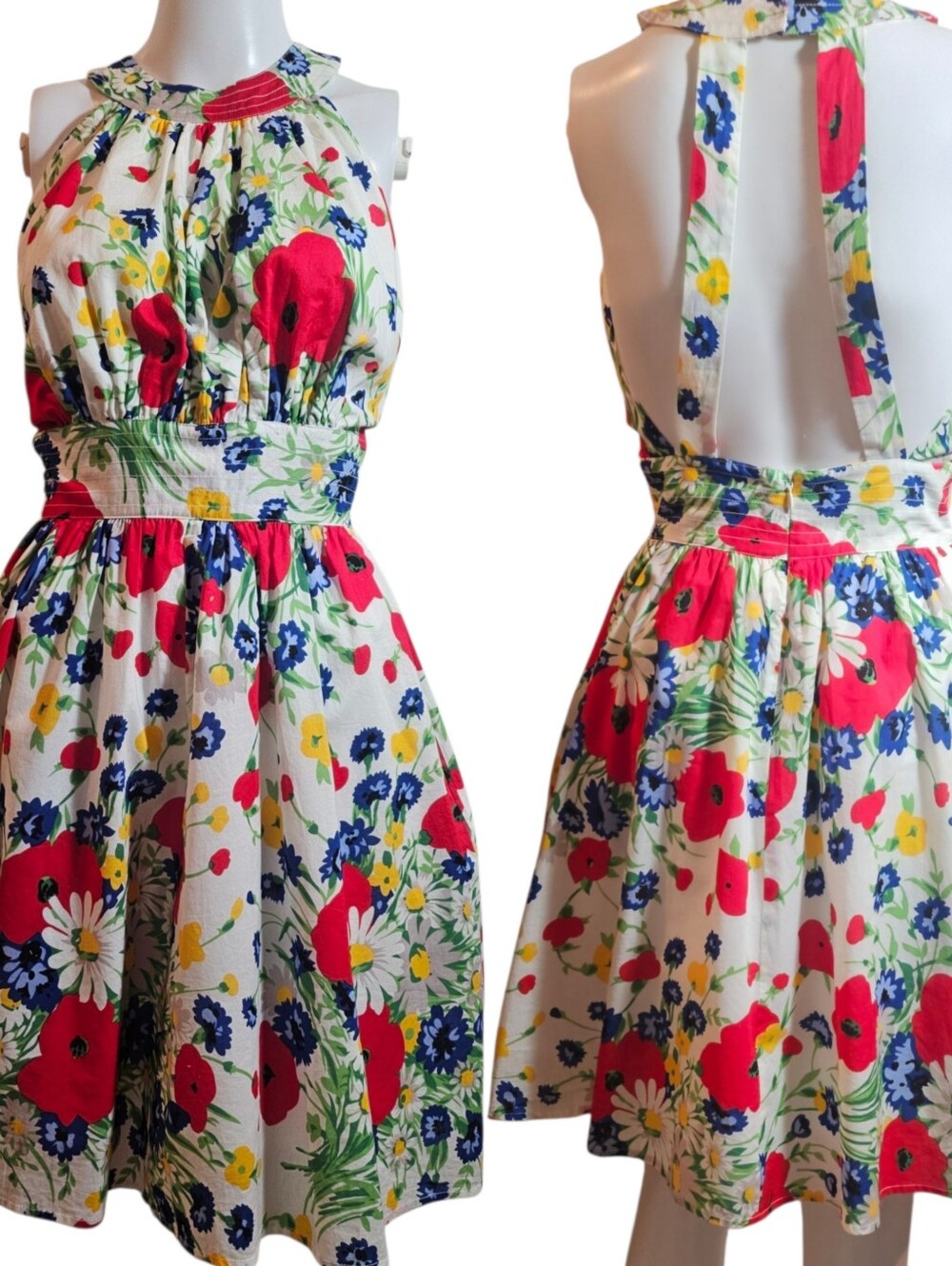Trashy Diva by Candice Gwinn Wildflowers Goldie Halter Dress Size 2